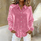Women's Sequin Long Sleeve Button-Down Shirt