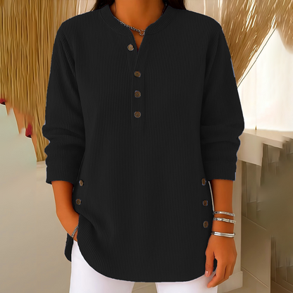 👚 60% OFF NOW! 🎉 Women‘s Corduroy Henley Top – Stylish, Soft & Versatile 🧥📦