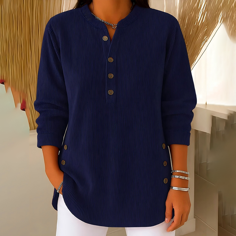 👚 60% OFF NOW! 🎉 Women‘s Corduroy Henley Top – Stylish, Soft & Versatile 🧥📦