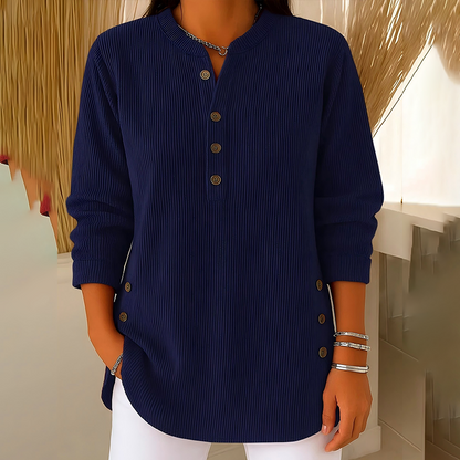 👚 60% OFF NOW! 🎉 Women‘s Corduroy Henley Top – Stylish, Soft & Versatile 🧥📦