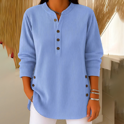 👚 60% OFF NOW! 🎉 Women‘s Corduroy Henley Top – Stylish, Soft & Versatile 🧥📦