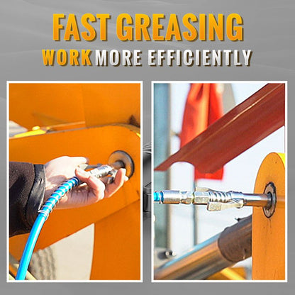 🔧 LIMITED-TIME 50% OFF! ✨ High-Pressure Grease Gun Coupler – Dual Handle, Secure Lock, Universal Fit ⚙️