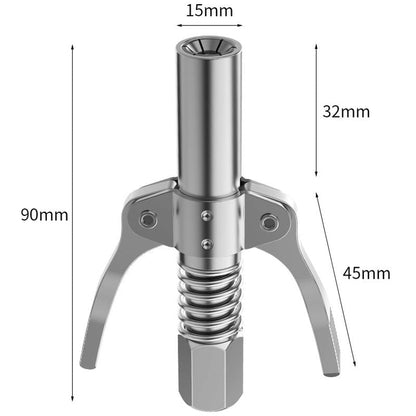 🔧 LIMITED-TIME 50% OFF! ✨ High-Pressure Grease Gun Coupler – Dual Handle, Secure Lock, Universal Fit ⚙️
