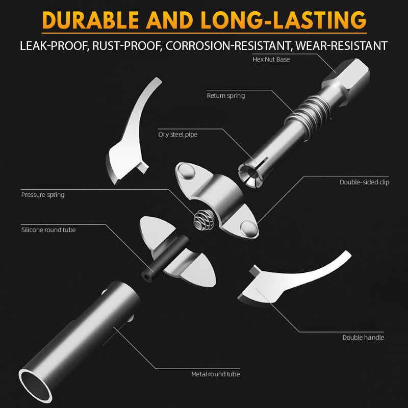 🔧 LIMITED-TIME 50% OFF! ✨ High-Pressure Grease Gun Coupler – Dual Handle, Secure Lock, Universal Fit ⚙️