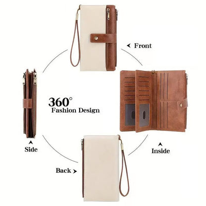 🏆Flash Sale 50% OFF⚡Women's Retro Style RFID Blocking Tri-fold Wallet