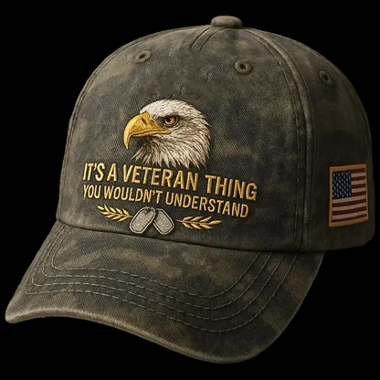 Adjustable Patriotic Eagle Embroidered Baseball Cap