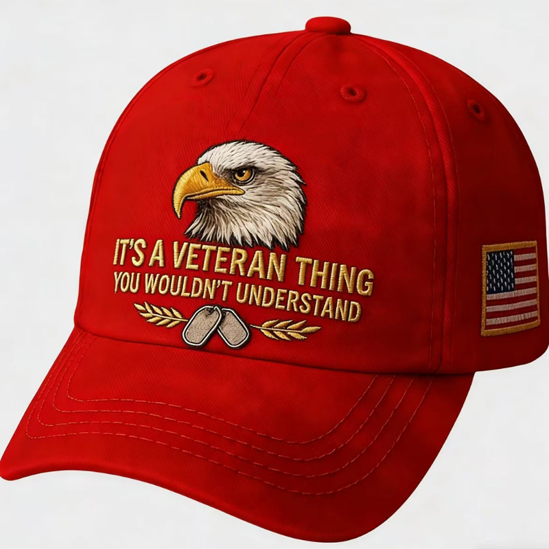 Adjustable Patriotic Eagle Embroidered Baseball Cap