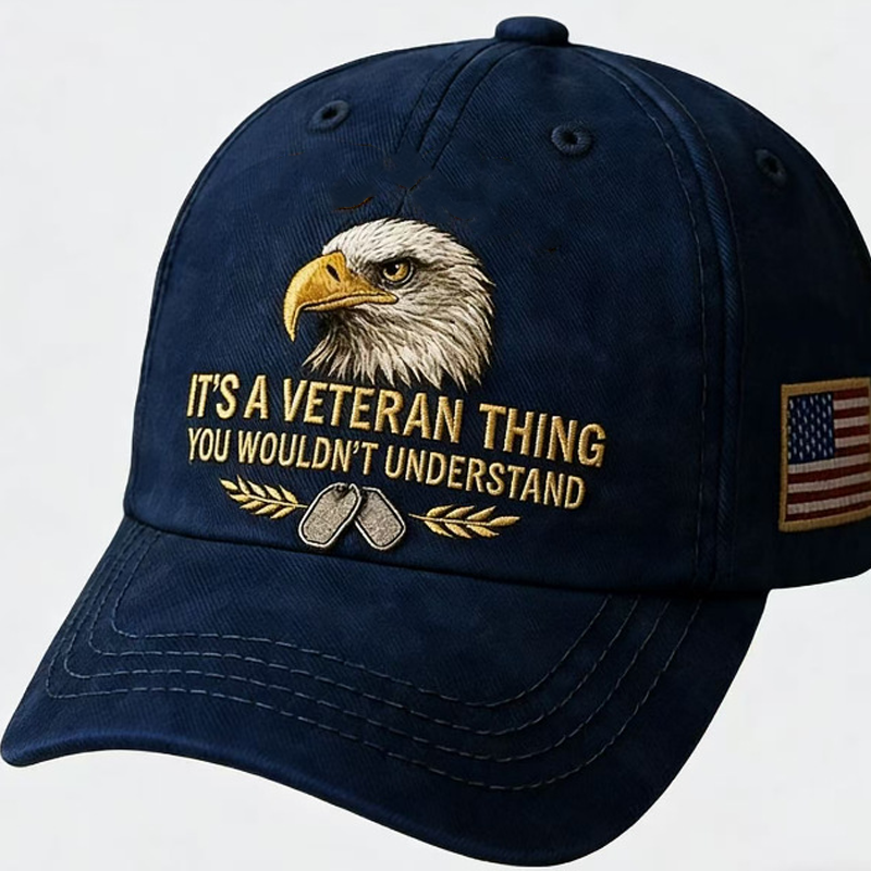Adjustable Patriotic Eagle Embroidered Baseball Cap