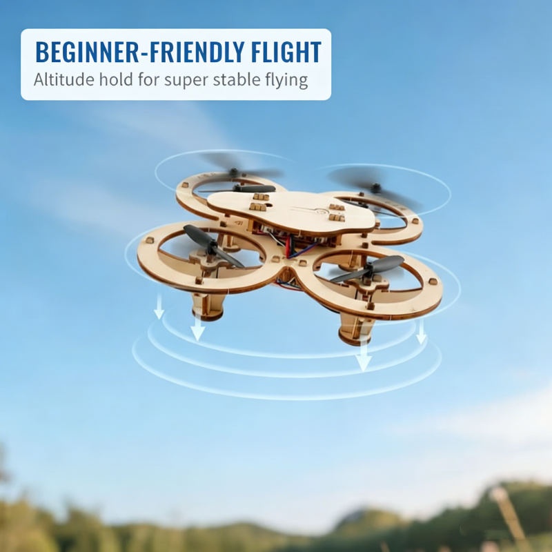 🎁🔥 HOT SALE 50%OFF 🔥🧩 DIY Wooden Drone Building Kit 🚁