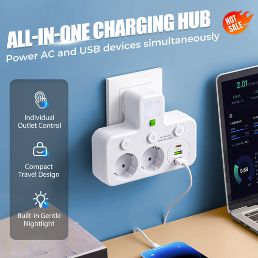 📢📢50% OFF!! ⏰Smart power strip with USB ports