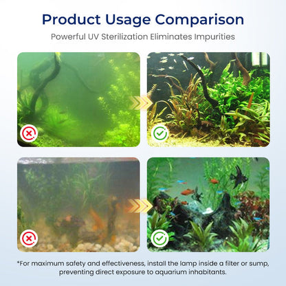 Submersible UV Sterilizer Lamp with Timer for Aquarium