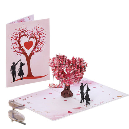 3D Valentine's Day Love Tree Greeting Card
