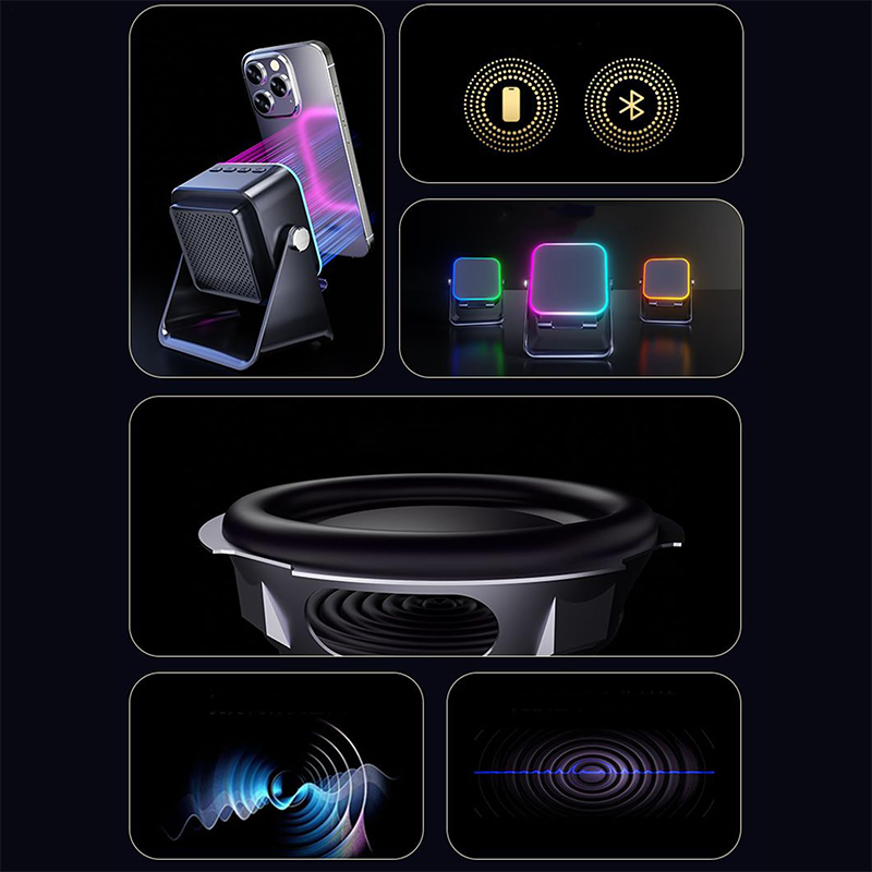 💎 49% OFF 5-IN-1 WIRELESS SPEAKER STAND! 💎 Induction Audio, Phone Holder & Ambient Light