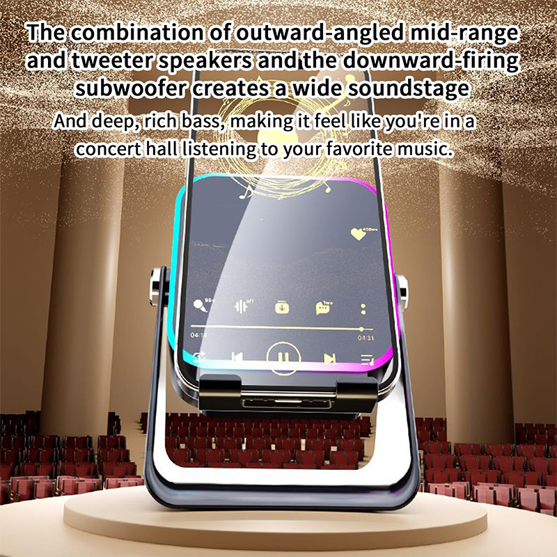 💎 49% OFF 5-IN-1 WIRELESS SPEAKER STAND! 💎 Induction Audio, Phone Holder & Ambient Light