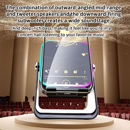💎 49% OFF 5-IN-1 WIRELESS SPEAKER STAND! 💎 Induction Audio, Phone Holder & Ambient Light