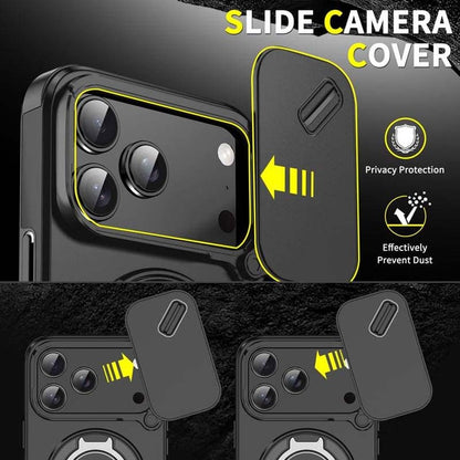 🔥50％ Off ＆Hot Sale🔥Magnetic Phone Case with Ring Stand For iPhone.airbag military protection