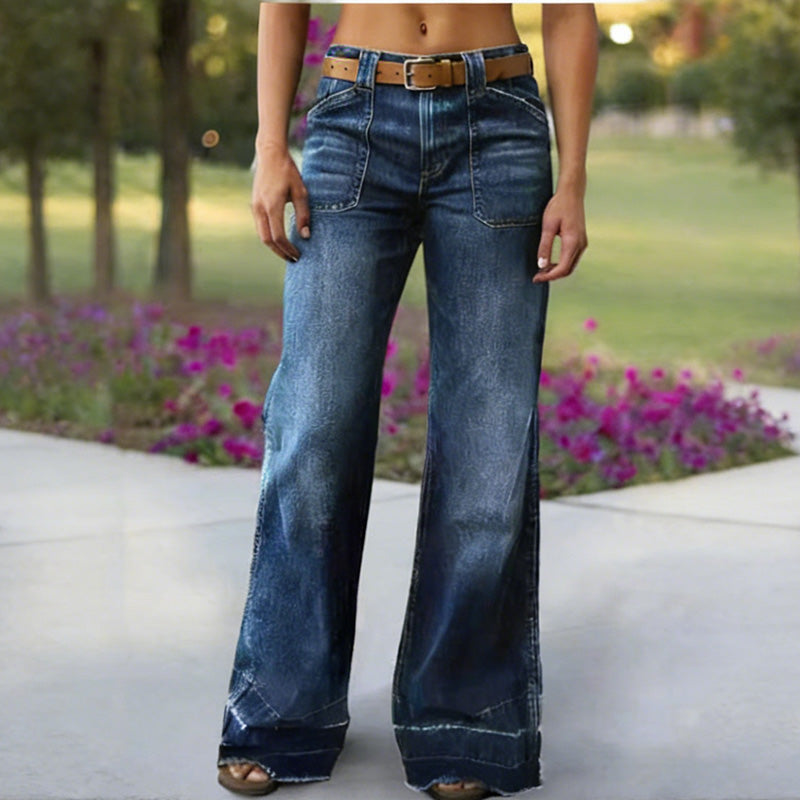 ⏳Time-Limited Special⏰Women's Retro Flare Jeans with Pockets