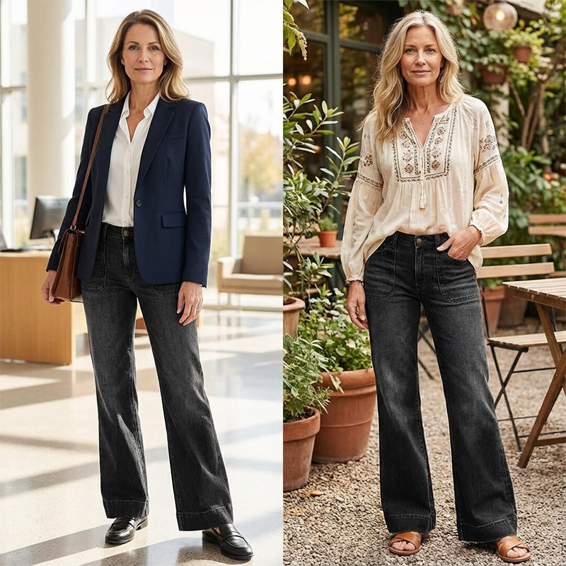 ⏳Time-Limited Special⏰Women's Retro Flare Jeans with Pockets
