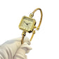 Chic Open-Cuff Bangle Watch with Square Dial