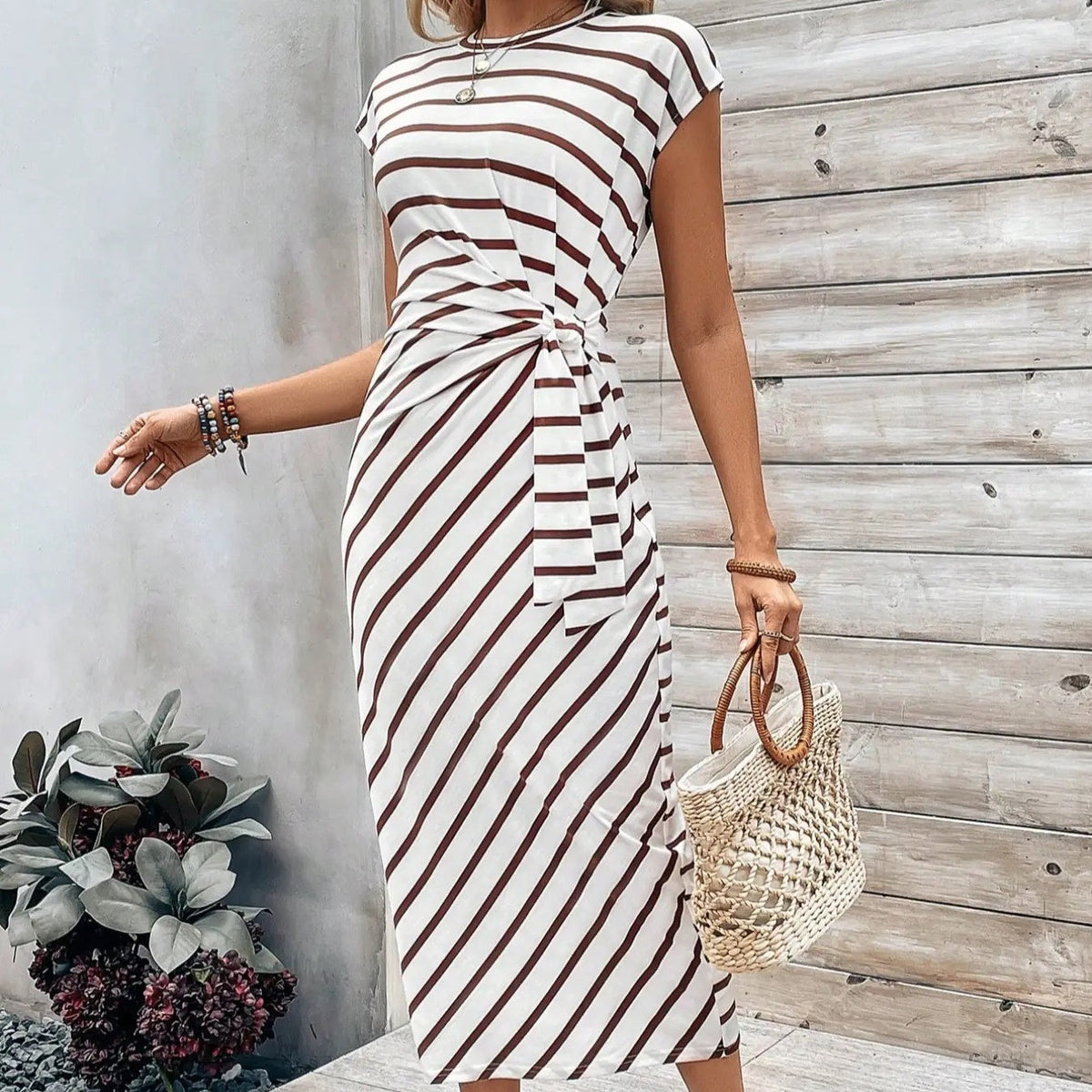 🔥2026 New Arrival🥰Women's Elegant Tie Waist Dress