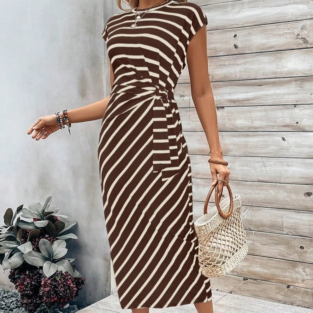🔥2026 New Arrival🥰Women's Elegant Tie Waist Dress