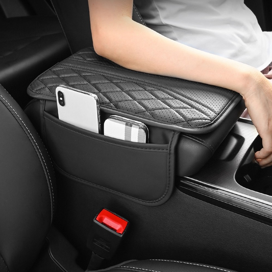 Car Armrest Pad with Side Storage Bags