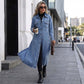 📢📢50%  OFF !! ⏰Women’s Casual Longline Button-Up Denim Coat