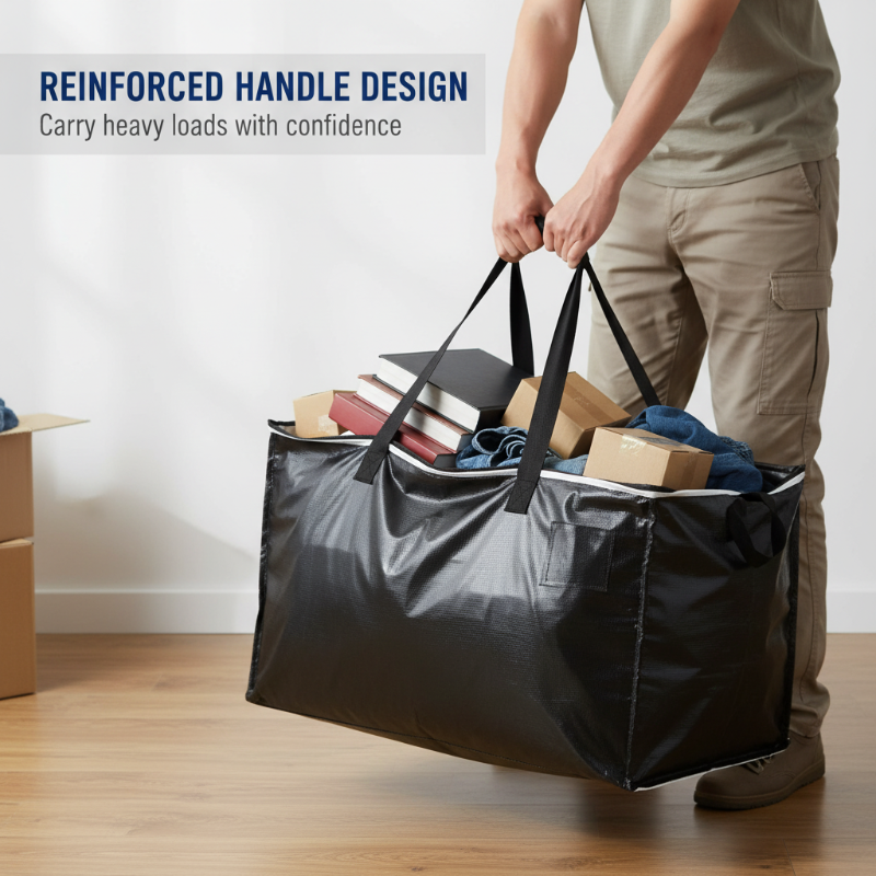 💐50% OFF ! Zippered Moving Bag – Double-Stitched Handles & Heavy Fabric 🧵💪【Exclusive Deal】