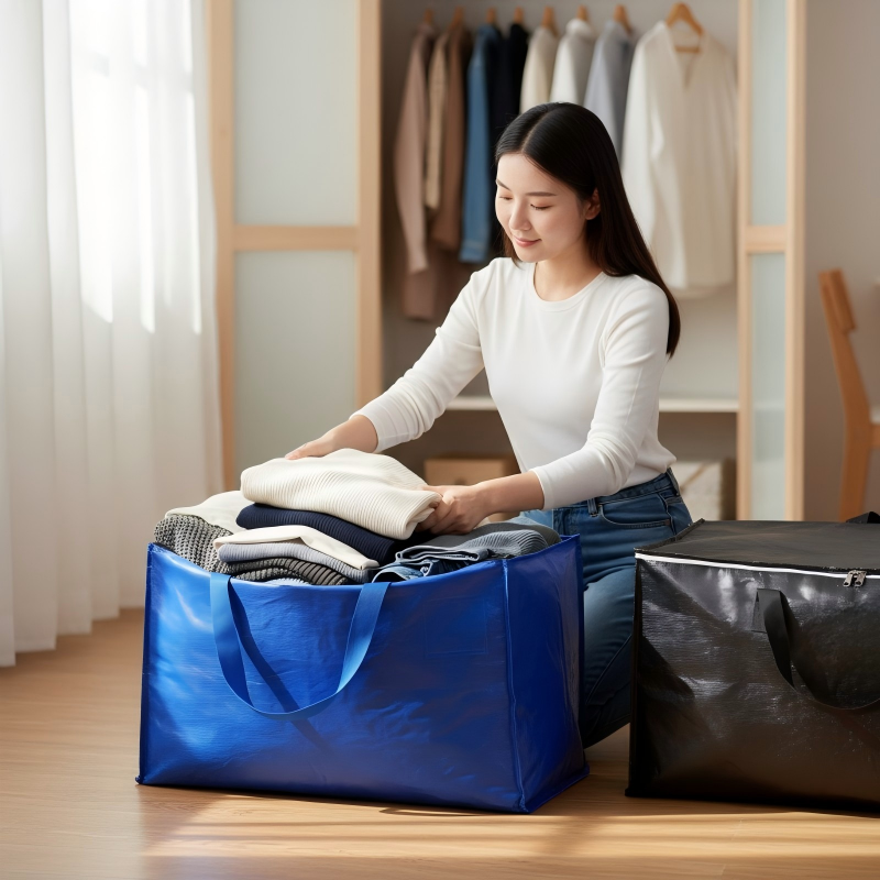 💐50% OFF ! Zippered Moving Bag – Double-Stitched Handles & Heavy Fabric 🧵💪【Exclusive Deal】