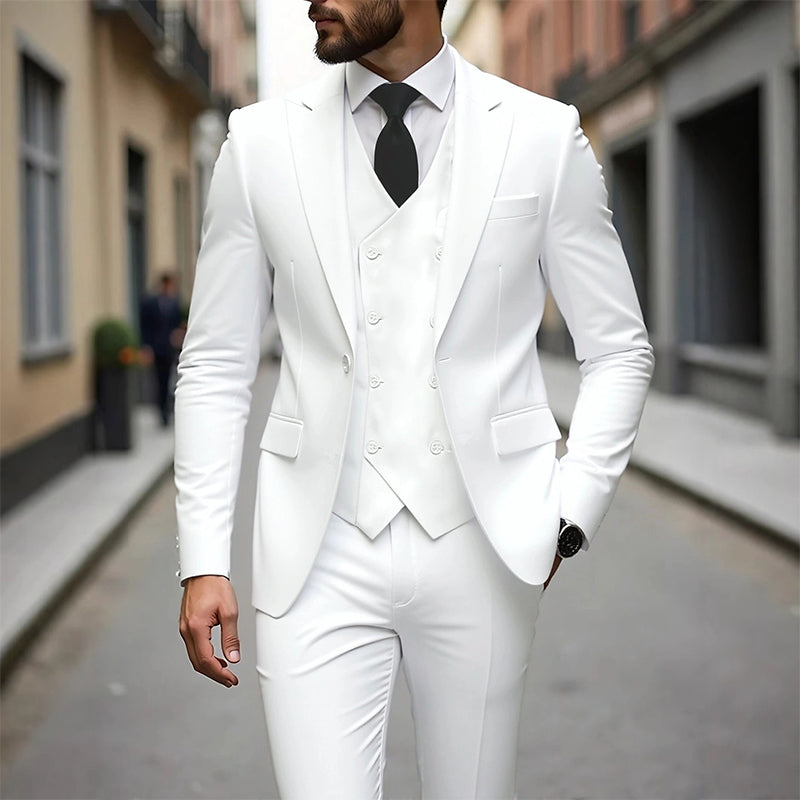 👔 50% OFF NOW! 🕴️ Men's Slim-Fit 3-Piece Suit Set – Tailored Fit, Premium Fabric & Perfect for Formal Occasions 🤵
