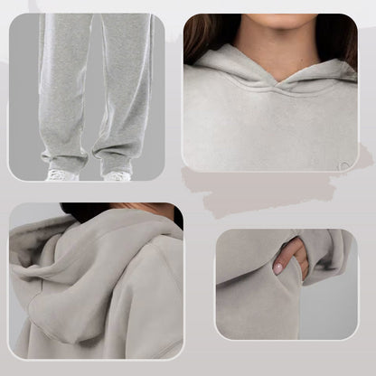 💖Unisex Solid Color Oversized Hoodies & Sweatpants Set