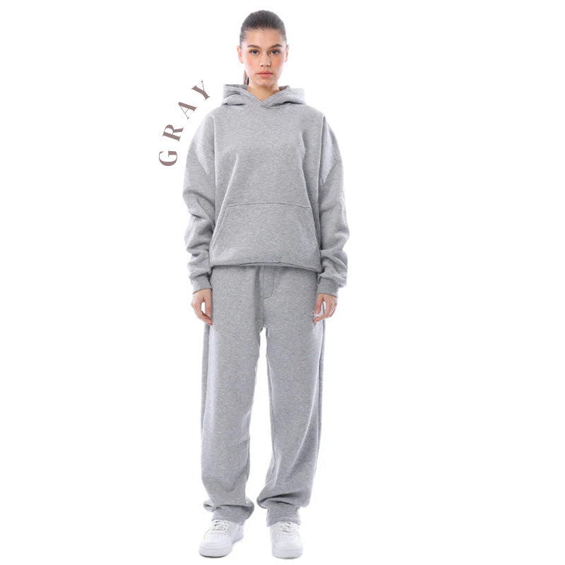 💖Unisex Solid Color Oversized Hoodies & Sweatpants Set