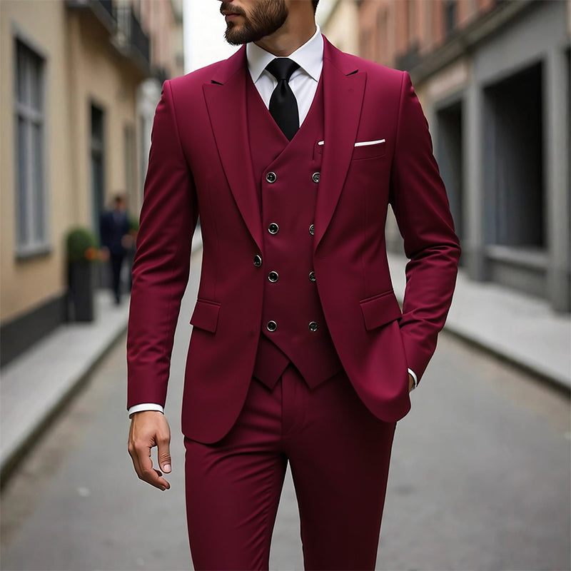 ⏳Time-Limited Special⏰Men's Slim-Fit 3-Piece Suit Set