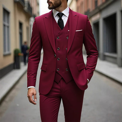 ⏳Time-Limited Special⏰Men's Slim-Fit 3-Piece Suit Set