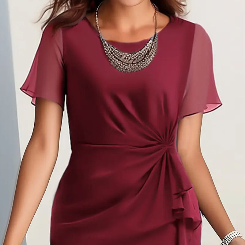 ✨ Elegant Solid Color Dress – Flattering Fit, Versatile Style & All-Day Comfort 💖👗