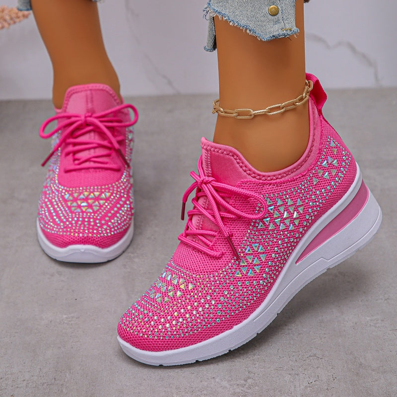 📢📢50% OFF !!!✨Rhinestones-Embellished Breathable Mesh Sneakers