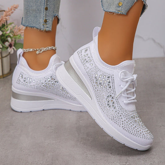 📢📢50% OFF !!!✨Rhinestones-Embellished Breathable Mesh Sneakers