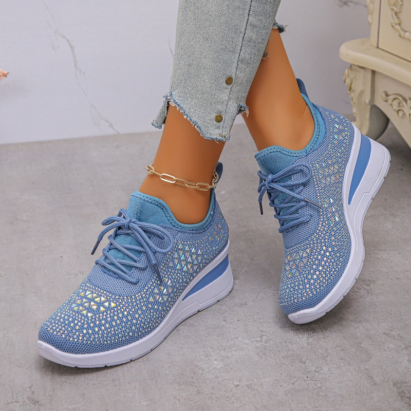 📢📢50% OFF !!!✨Rhinestones-Embellished Breathable Mesh Sneakers