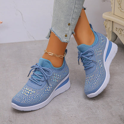 📢📢50% OFF !!!✨Rhinestones-Embellished Breathable Mesh Sneakers