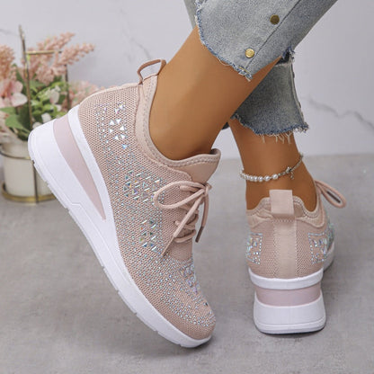 📢📢50% OFF !!!✨Rhinestones-Embellished Breathable Mesh Sneakers