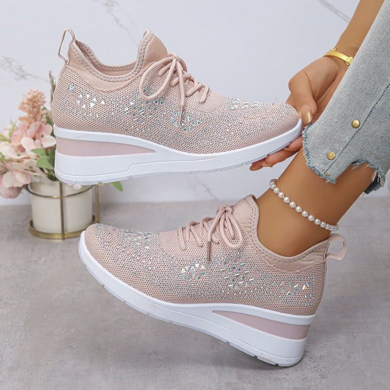 📢📢50% OFF !!!✨Rhinestones-Embellished Breathable Mesh Sneakers