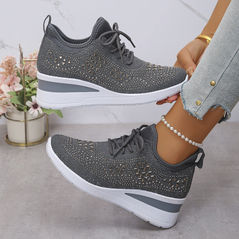 📢📢50% OFF !!!✨Rhinestones-Embellished Breathable Mesh Sneakers