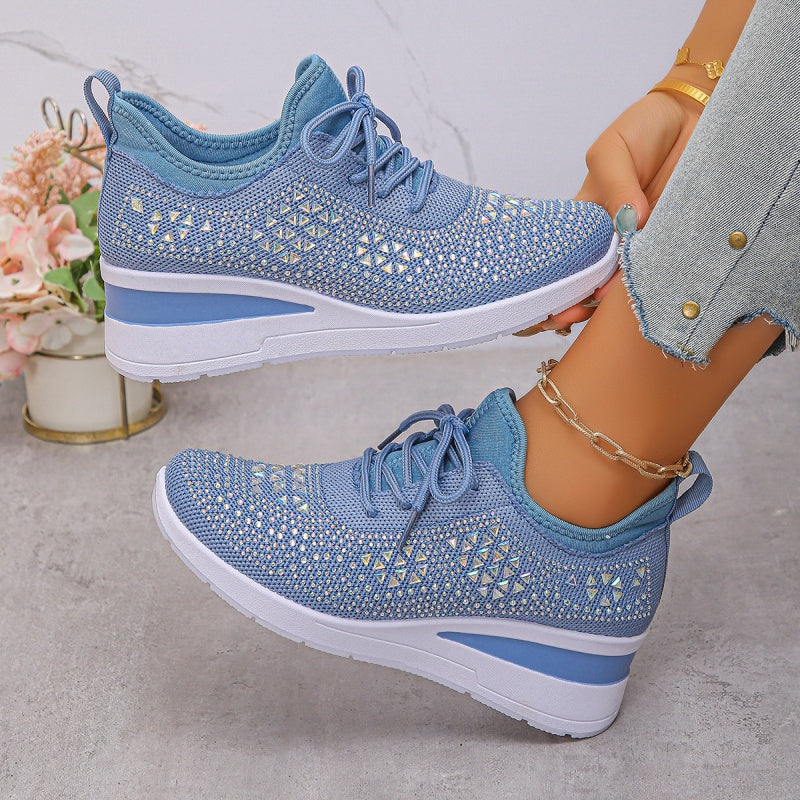 📢📢50% OFF !!!✨Rhinestones-Embellished Breathable Mesh Sneakers