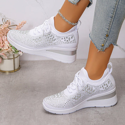 📢📢50% OFF !!!✨Rhinestones-Embellished Breathable Mesh Sneakers