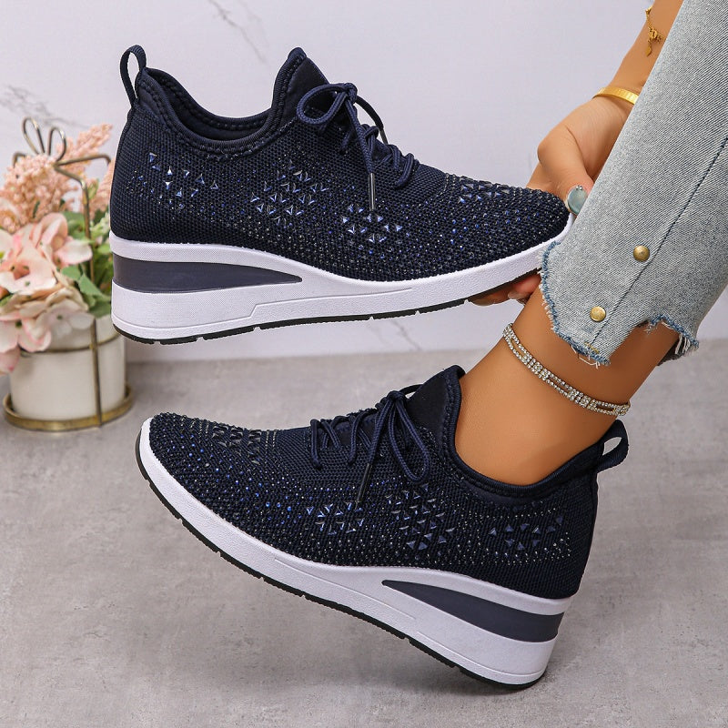📢📢50% OFF !!!✨Rhinestones-Embellished Breathable Mesh Sneakers