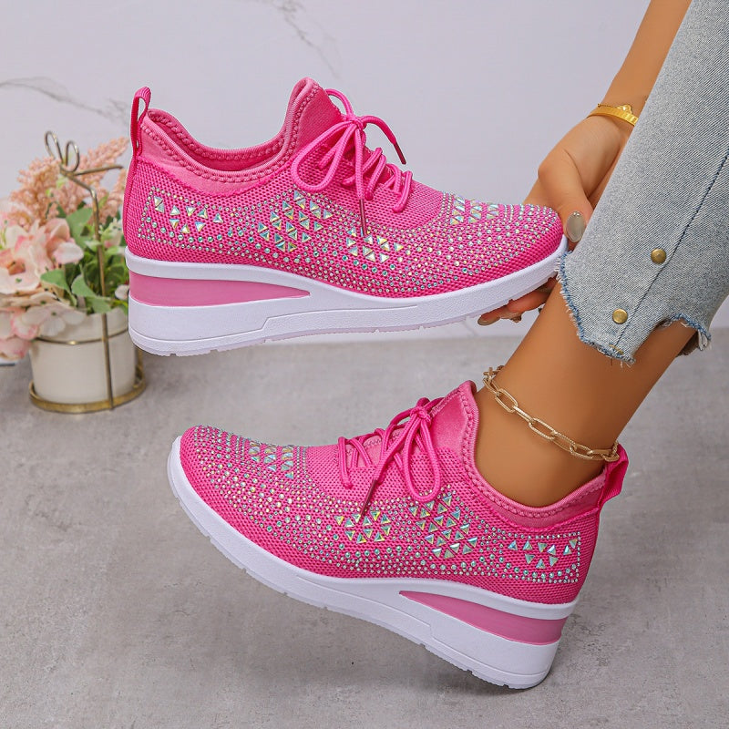 📢📢50% OFF !!!✨Rhinestones-Embellished Breathable Mesh Sneakers