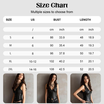 🥳2026 HOT SALE🥳💞50K+ SOLD!💥Women’s PU Leather V-Neck Button-Front Vest