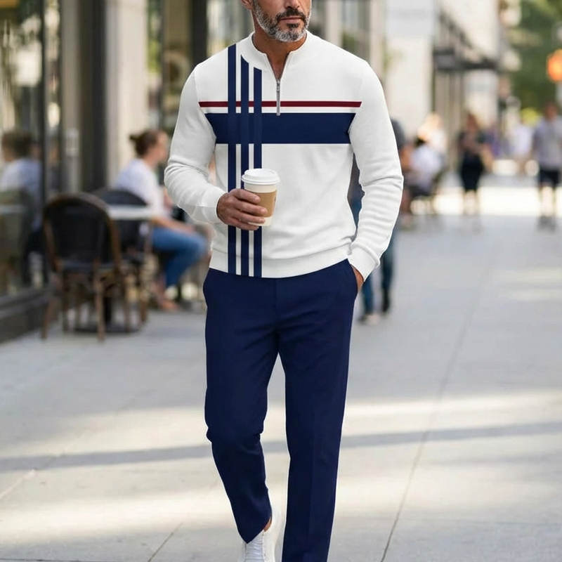 🔥🧵 Men's Graphic Print Pullover & Pants Set – Bold streetwear style. Ultimate comfort for lounging or errands. 🎨👖 Complete look, zero effort. Shop now!