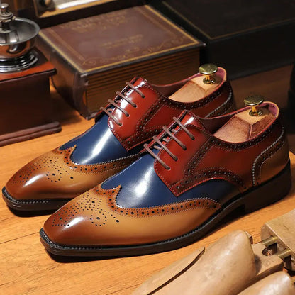 Men's Classic Wingtip Brogue Oxford Shoes