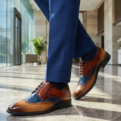Men's Classic Wingtip Brogue Oxford Shoes